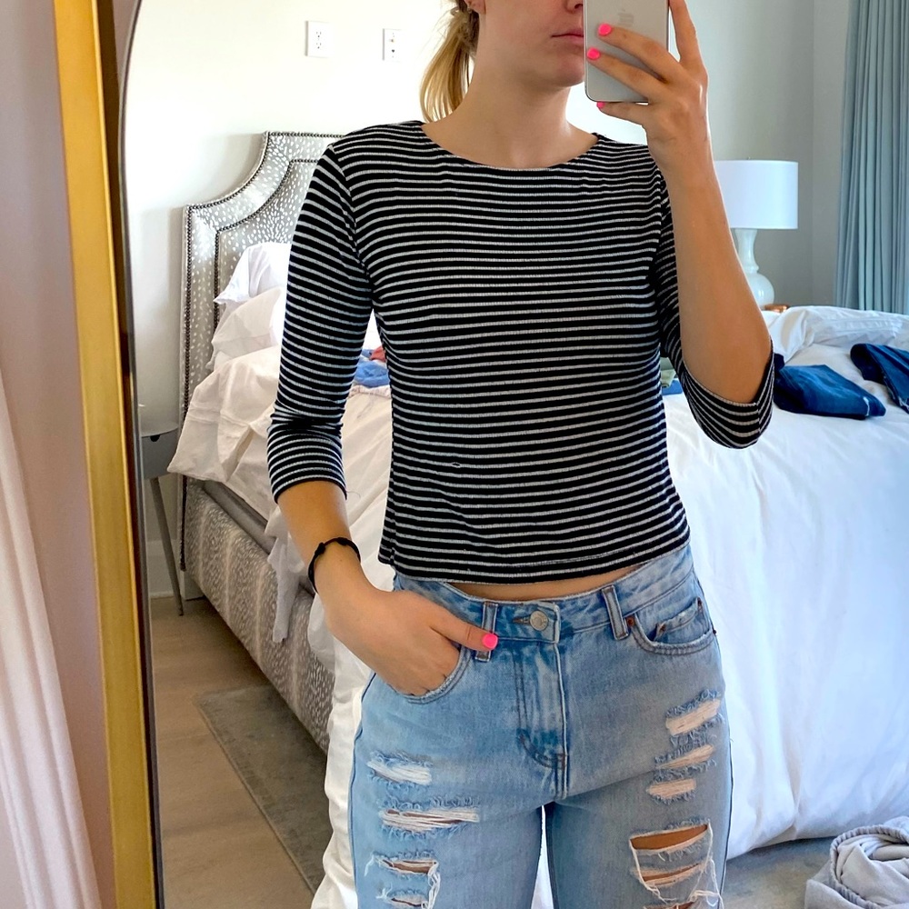 Black & White striped top